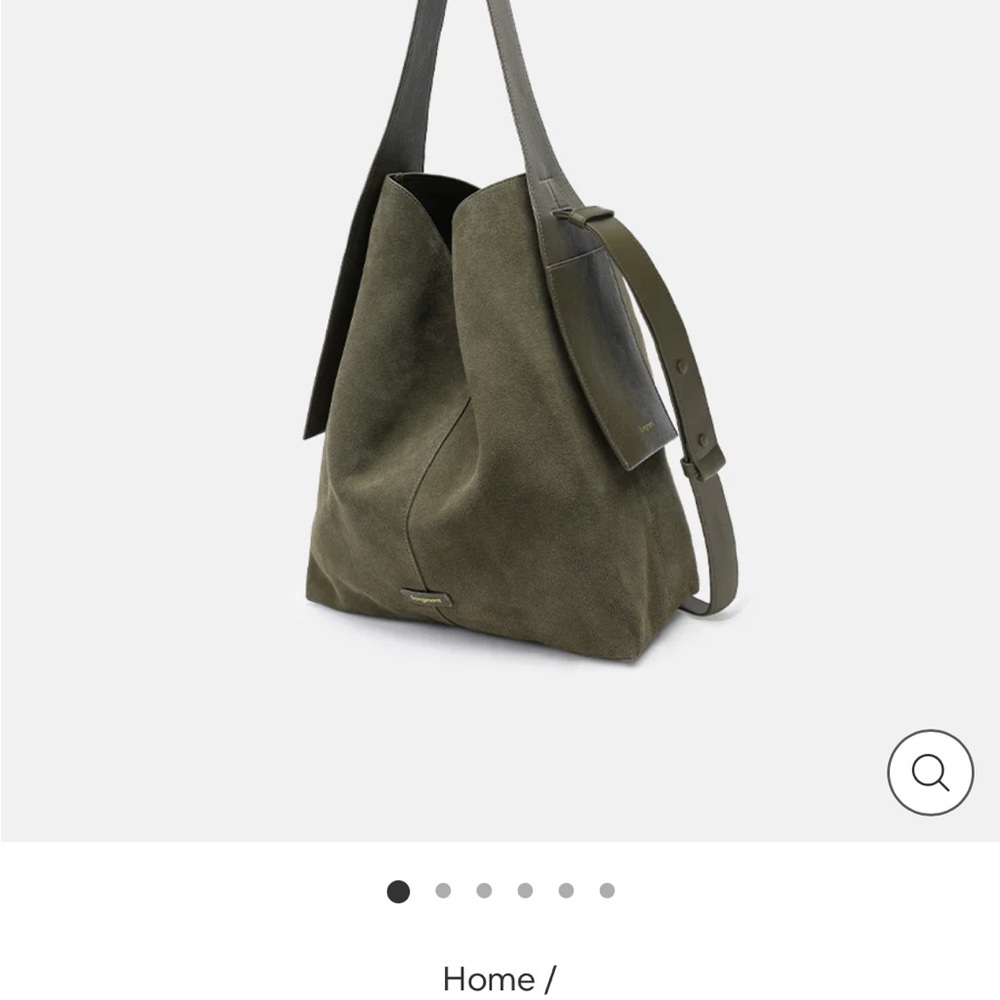 Large Songmont “Drippy” bag in green suede